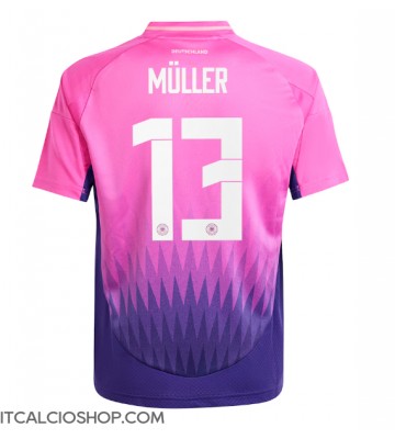 Germania Thomas Muller #13 Seconda Maglia Europei 2024 Manica Corta